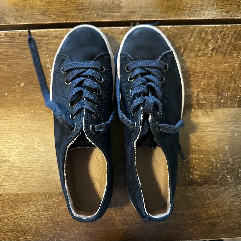 Paul Green Blue Bixby Suede Sneaker- Size 3.5 (6 US)